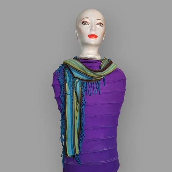 Elegant Multicolor Striped Scarf - Picture 1 of 7
